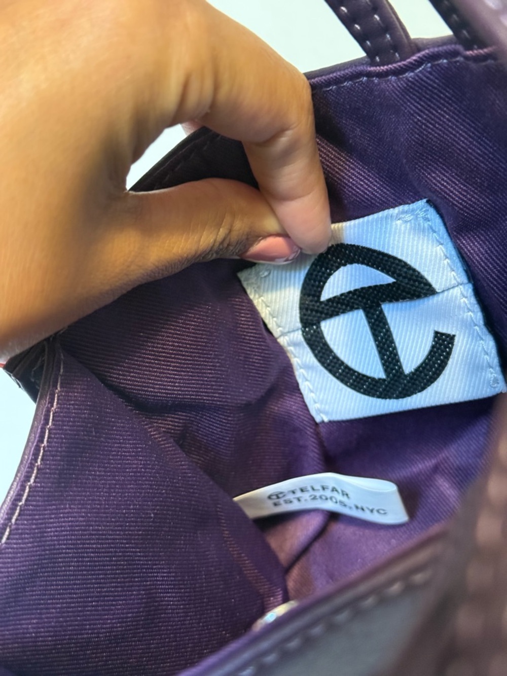Telfar | Eggplant small Crossbody mini Tote - Picture 7 of 7